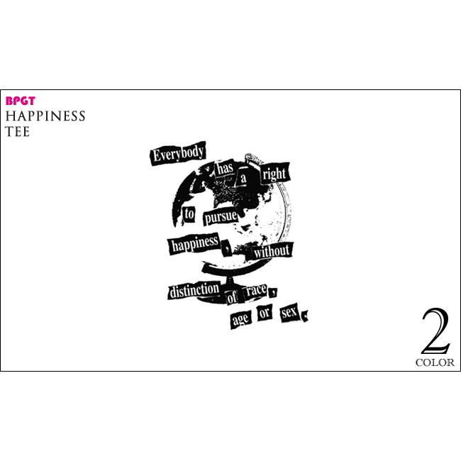 Happiness（ハピネス）Tシャツ (ホワイト)-G- 半袖 白色 地球儀 パンクロックTee カジュアル アメカジ メッセージ | ブランド登録なし | 05
