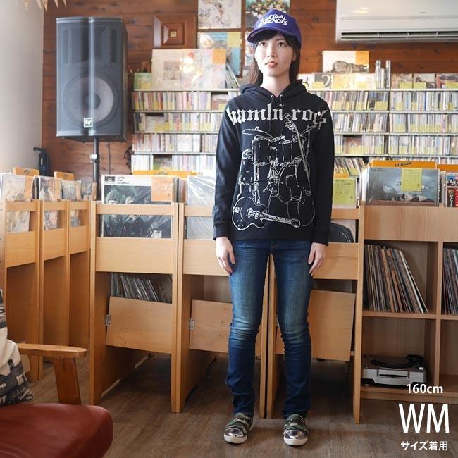 特別プライス☆　bambi rock フーデット ライトパーカー -G- スウェット ブラック ロックバンド ギター ベース ドラム アメカジ カジュアル | レディースセレクト | 04