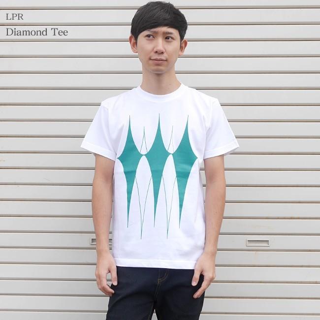 ダイヤ Tシャツ (ホワイト)-G- 半袖 白Tee ダイヤモンド diamond トランプ グラフィックデザイン カジュアル アメカジ | メンズセレクト | 01