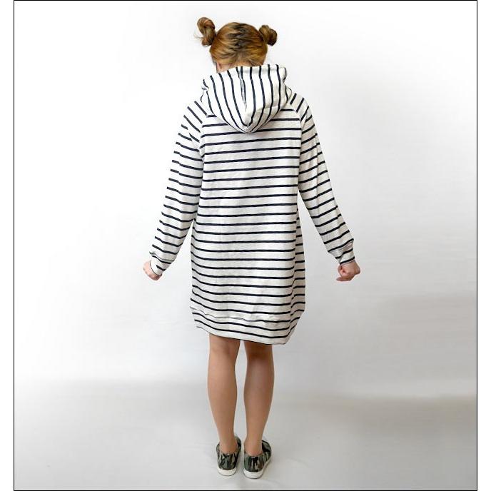 ライトスウェット ボーダー パーカーワンピ Mitis G ワンピース 長袖 カジュアル コーデ かわいい ファッション Mis4077 Tシャツ屋さんバンビ 通販 Yahoo ショッピング