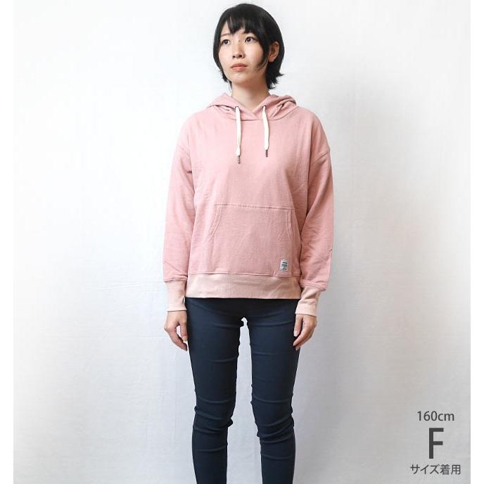 NANEA 裏毛 ゆったりプルパーカー ( ピンク )-R- 桃色 プル