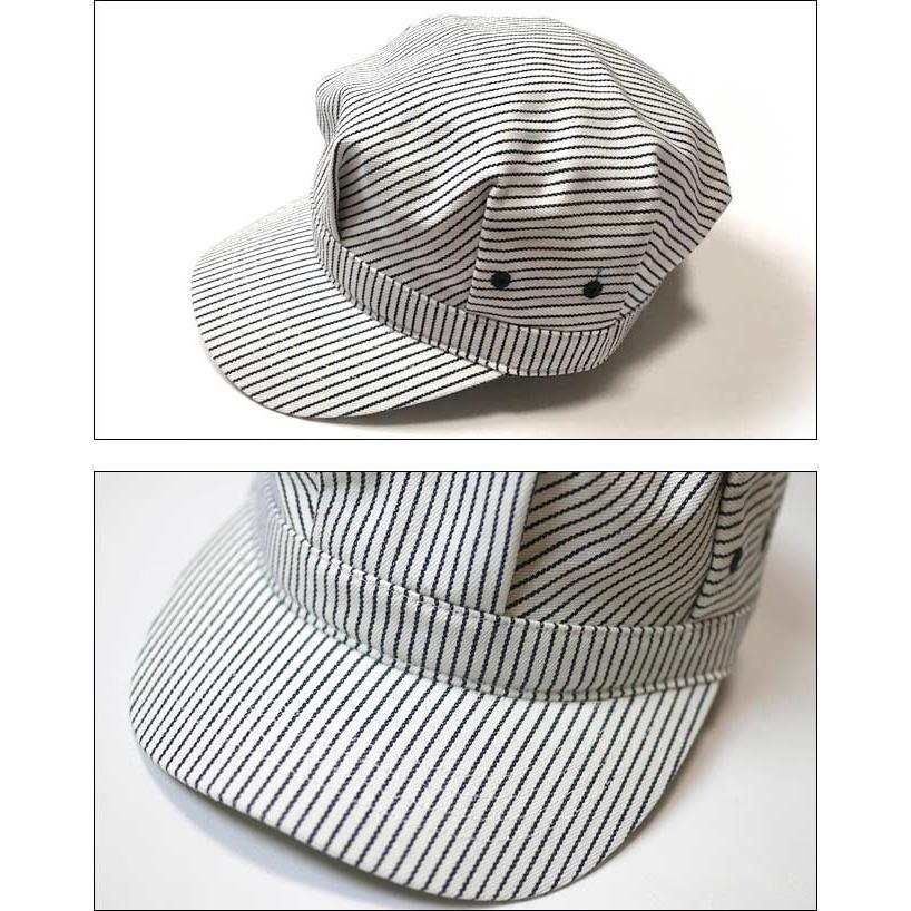 レイルロード キャップ (ホワイトストライプ) PENNANT BANNERS -G-CAP 帽子 ワークキャップ ヒッコリー カジュアル | メンズセレクト | 03