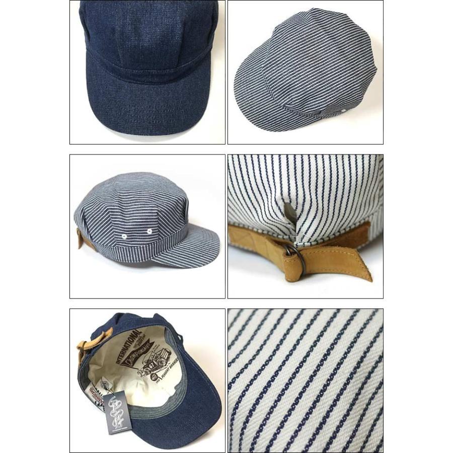 レイルロード キャップ (ホワイトストライプ) PENNANT BANNERS -G-CAP 帽子 ワークキャップ ヒッコリー カジュアル | メンズセレクト | 04