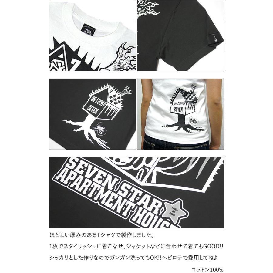 セブンスターマンション Tシャツ (スミ) -X- 半袖 墨色 グレー ポルノ