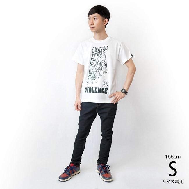 VIOLENCE (バイオレンス) Tシャツ (ホワイト)-G-  半袖 白Tee ゾンビ スケボー パンクロックTシャツ バンドTシャツ | メンズセレクト | 04