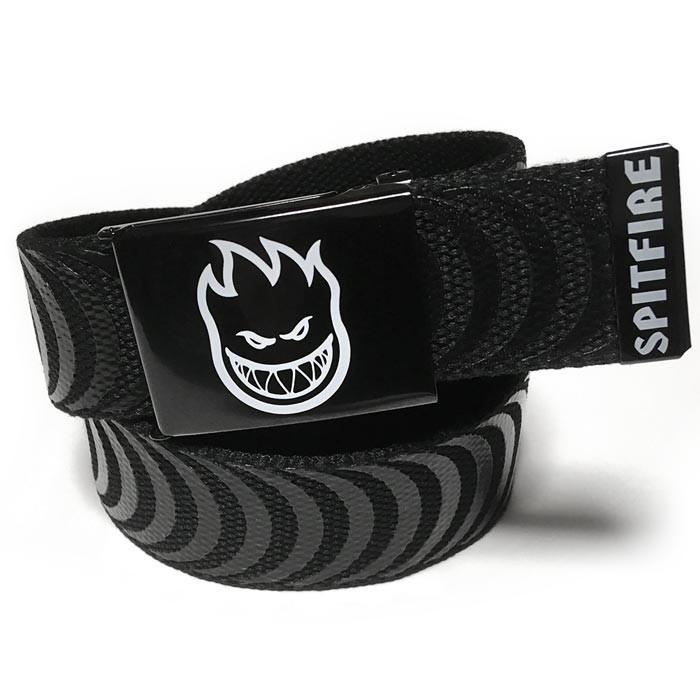 SPITFIRE クラシック ウェブ ベルト（ ブラック ）スピットファイア - G-ファイアーロゴ 火の玉小僧 ガチャベルト スケボー ウィールブランド | SPITFIRE WHEELS