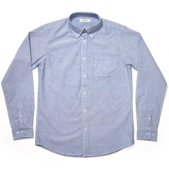 オックスフォード BDシャツ (ブルー)-G- 長袖 OX ボタンダウン Yシャツ