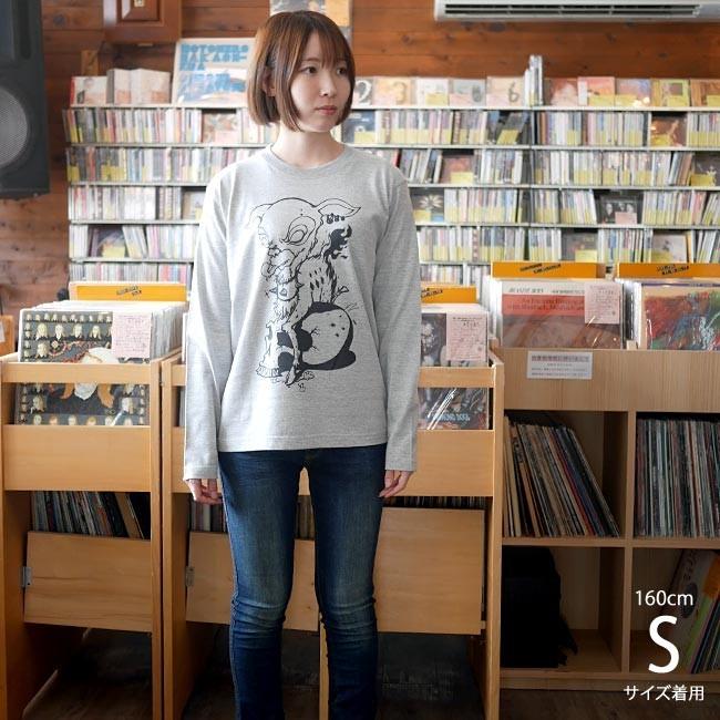 コアバンビ ロングスリーブ Tシャツ -F- 長袖 ロンT 子鹿 こじか スカル ドクロ モンスター イラスト パンクロックＴシャツ | メンズセレクト | 04