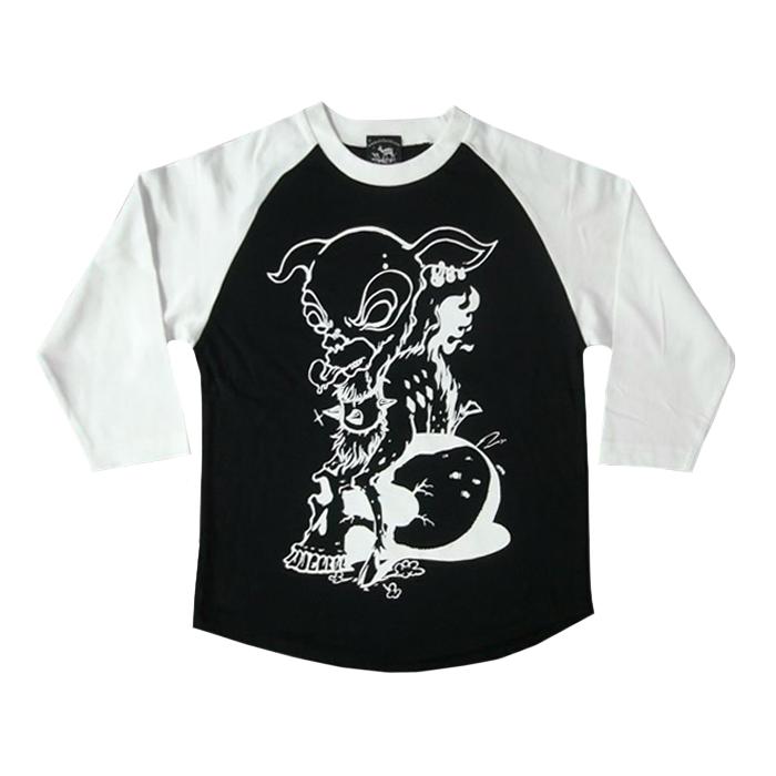 コアバンビ ラグランスリーブ 7分袖 F 七分袖 スカル 髑髏 ドクロ ロックスタイル ハードコア イラスト Sp002rg Tシャツ屋さんバンビ 通販 Yahoo ショッピング