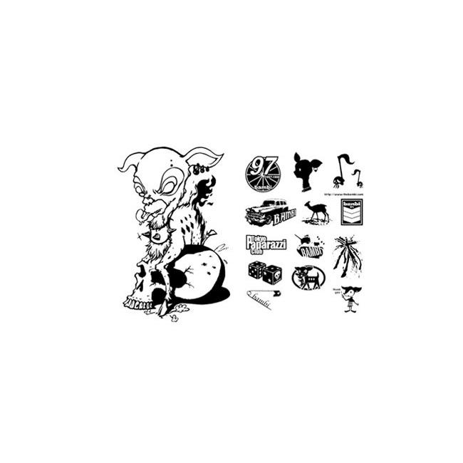 コアバンビ Tシャツ (V.パープル) -Z- 半袖 紫色 ロックTシャツ ハードコア スカル ドクロ モンスター イラストTシャツ | ブランド登録なし | 05