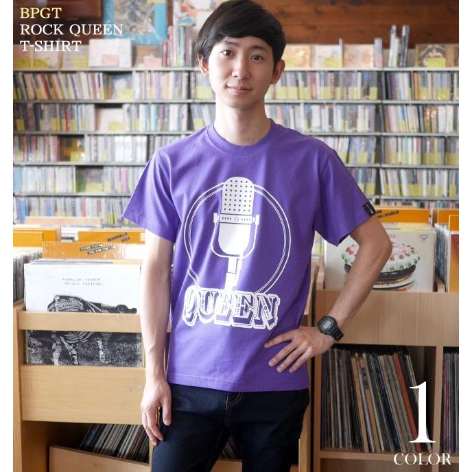 Rock Queen Tシャツ (V.パープル) -X- 半袖 マイク ロックTシャツ ロッククイーン ロックンロール ライブTシャツ フェスTシャツ 紫色 | メンズセレクト | 02