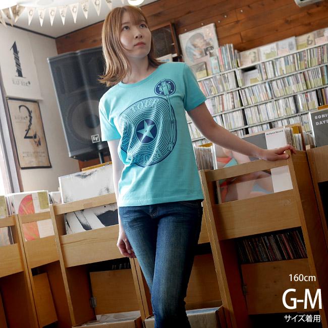 Bambi World Tour ガールズTシャツ (アクアブルー) -X- 半袖 水色 みずいろ カットソー レディース系 バンド ワールドツアー レコードプレイヤー | レディースセレクト | 04