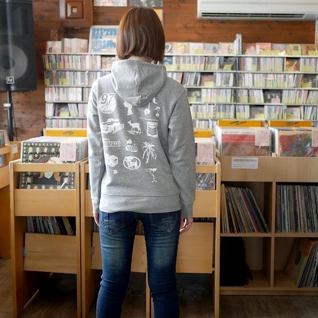 スカルオンプ ライトパーカー -F- ヘザーグレー 灰色系 スウェットコーデ ROCK ロック ドクロ柄 髑髏 ガイコツ アメカジ カジュアル | レディースセレクト | 05