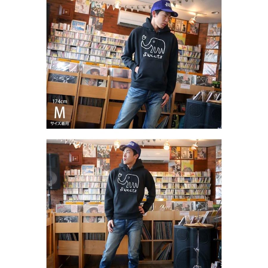 Sweets 裏起毛 スウェットパーカー G 象柄 ぞうさん かわいい イラスト らくがき フーディー ブラック 春秋冬服コーデ Sp013pk Tシャツ屋さんバンビ 通販 Yahoo ショッピング