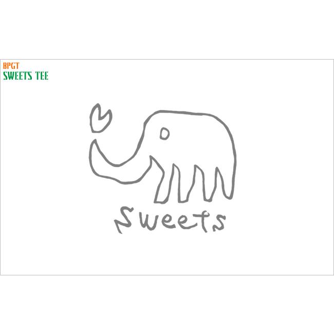 特別プライス☆sweets Tシャツ (ネイビー) -X- 半袖 紺色 可愛い かわいい 象さん ぞう ゾウ どうぶつ柄 落書き らくがき イラストレーション | レディースセレクト | 03