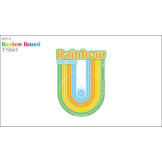 Rainbow Record (レインボーレコード) Tシャツ (白×紫色) -X- 半袖 ホワイト×パープル 音楽 ミュージック レコードプレーヤー ポップス ロックンロール | メンズセレクト | 02