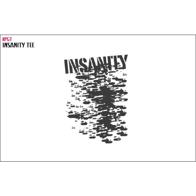 INSANITY Tシャツ (ブラック) -F- 半袖 黒色 パンクロックTシャツ PUNKROCK グラフィック 安全ピン バックプリント | メンズセレクト | 08