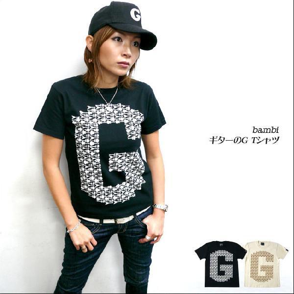 ロックTシャツ / ギターのG　Tシャツ -G-  バンド ライブ フェス カジュアル アメカジ プリント 半袖 大きいサイズ 春夏秋コーデ | レディースセレクト