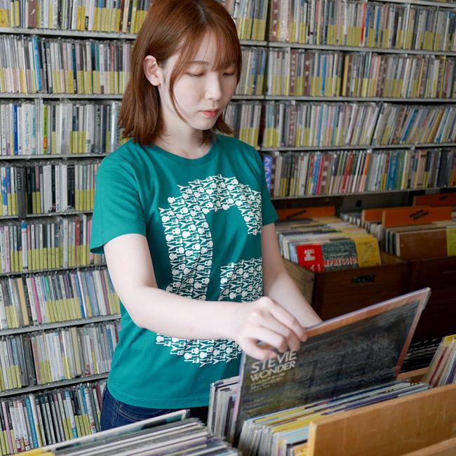 ギターのG ガールズTシャツ (アップルグリーン) -X- 半袖 トップス カットソー 緑色 みどり 楽器 パターン柄 可愛い かわいい ライブフェスコーデ | レディースセレクト | 05