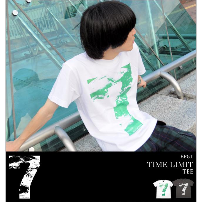 Time Limit [タイムリミット] Tシャツ (ホワイト)-F- セブン ナンバー7 地球 メッセージ グラフィックデザイン 半袖 白色 カジュアル ストリート | メンズセレクト