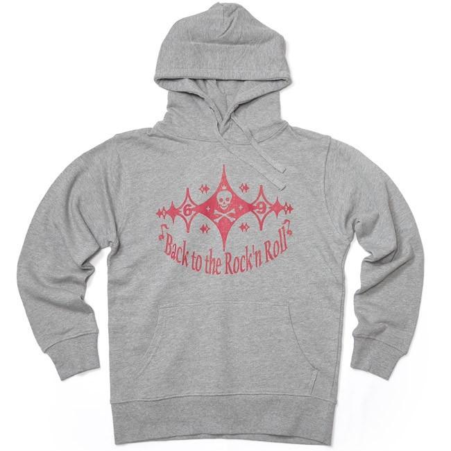 Back to the Rock'n Roll『スカル69』ライトパーカー (ヘザーグレー) -X- Heather Gray フーディ スウェット ドクロ 髑髏柄 ロックンロール ROCK’NROLL | レディースセレクト | 05