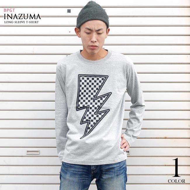 イナズマ ロングスリーブ Tシャツ -G- 長袖Tシャツ ロンTee カットソー 