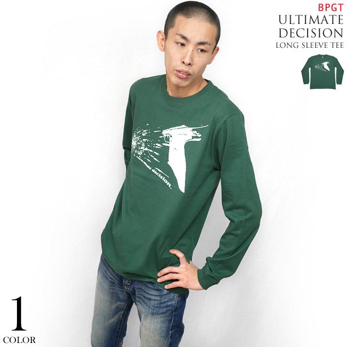 Ultimate Decision ロングスリーブ Tシャツ (アイビーグリーン) The Ghost Writer -X- 長袖 ロンTEE 深緑 カットソー 銃 ピストル Pistol パンクロック PUNKROCK | メンズセレクト | 03