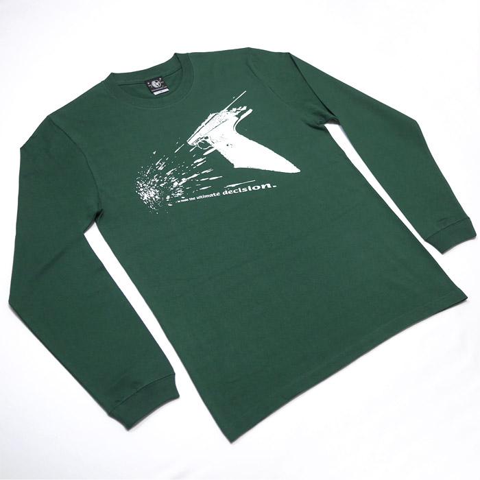 Ultimate Decision ロングスリーブ Tシャツ (アイビーグリーン) The Ghost Writer -X- 長袖 ロンTEE 深緑 カットソー 銃 ピストル Pistol パンクロック PUNKROCK | メンズセレクト | 05