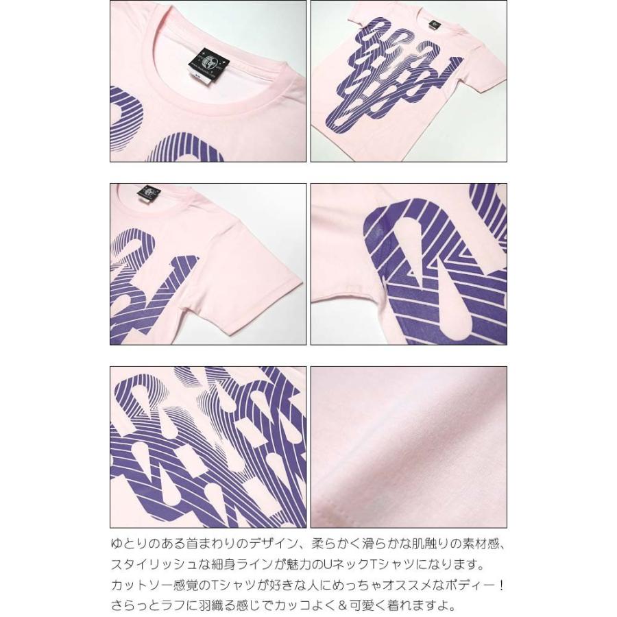 000-one UネックTシャツ -G- ゼロ 半袖 ピンク グラフィックデザイン プリント カジュアル アメカジ オリジナルブランド | メンズセレクト | 05