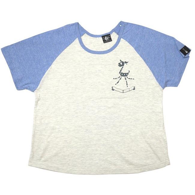 廃盤（在庫限り）　鹿の骨 ラグラン ガールズ ビックTシャツ -Z- 半袖 スカル ロックTシャツ ワンポイント バックプリント ゆったりサイズ | レディースセレクト | 03