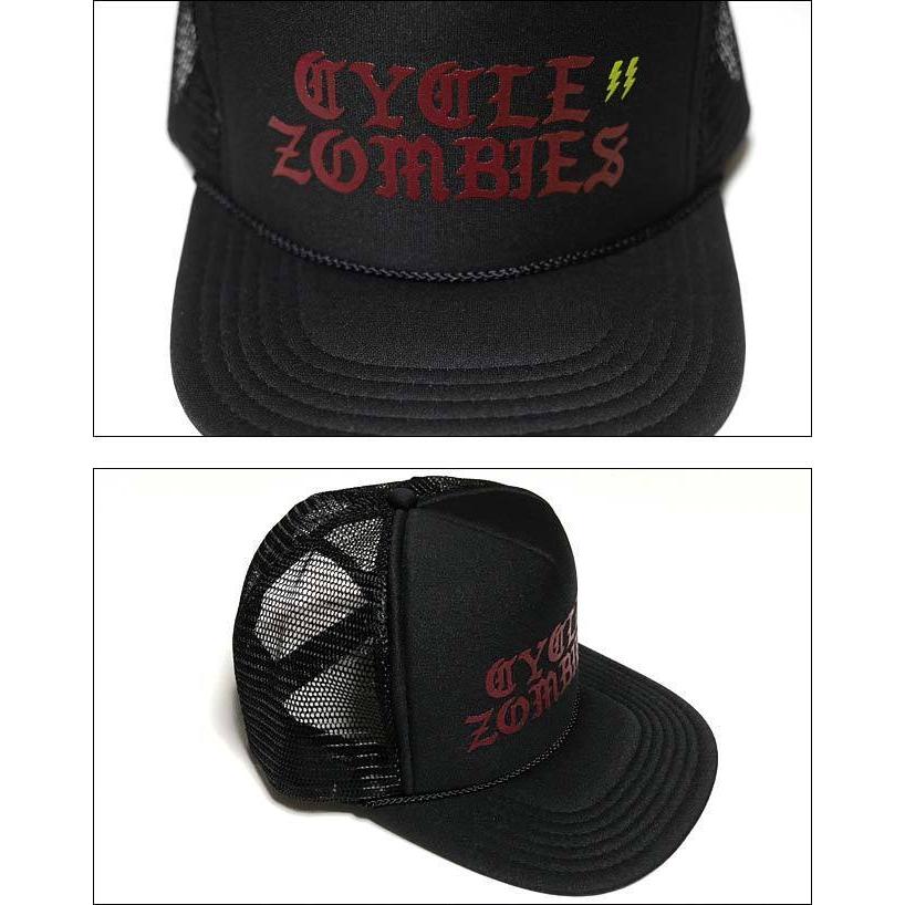 CYCLE ZOMBIES スナップバック トラッカーキャップ  - サイクルゾンビーズ -R- 帽子 メッシュCAP ブラック サーフ スケートボート ストリートブランド | メンズセレクト | 02