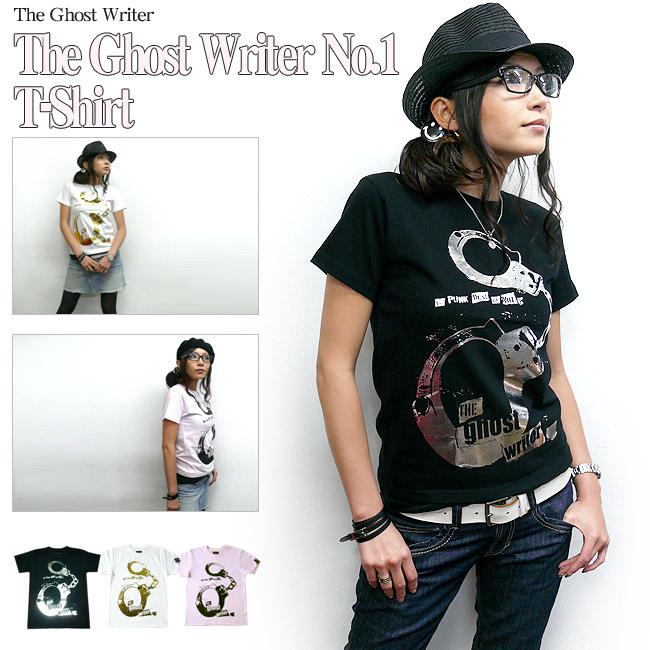 The Ghost Writer No.1 Tシャツ (ブラック - シルバー箔プリント) -Z- 半袖 黒色 PUNKROCK パンクロック 手錠柄 ライブ フェスコーデ | メンズセレクト | 02