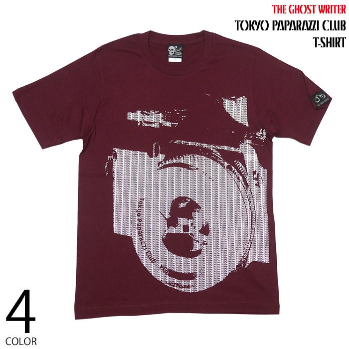 Tokyo Paparazzi Club Tシャツ (バーガンディ) -F- 半袖 写真 フォト カメラ グラフィックデザイン かっこいい ワイン色 オリジナルブランド | ブランド登録なし