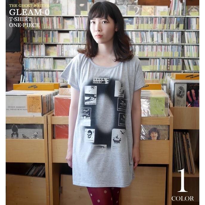 Gleam 0(ゼロ) Tシャツワンピース -G- カジュアル グラフィック かわいい 可愛い ワンピTシャツ オリジナルブランド 半袖｜bambi