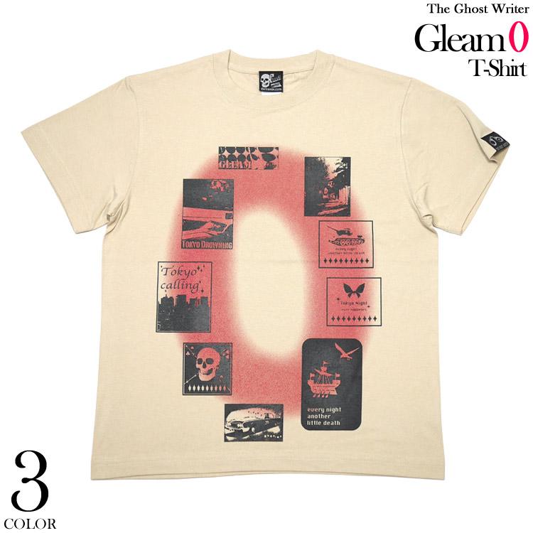 Gleam 0(ゼロ) Tシャツ ( サンドベージュ ) -X- 半袖 肌色 零 ZERO 数字 グラフィックデザイン パンクロック PunkRock かっこいい スマート | 