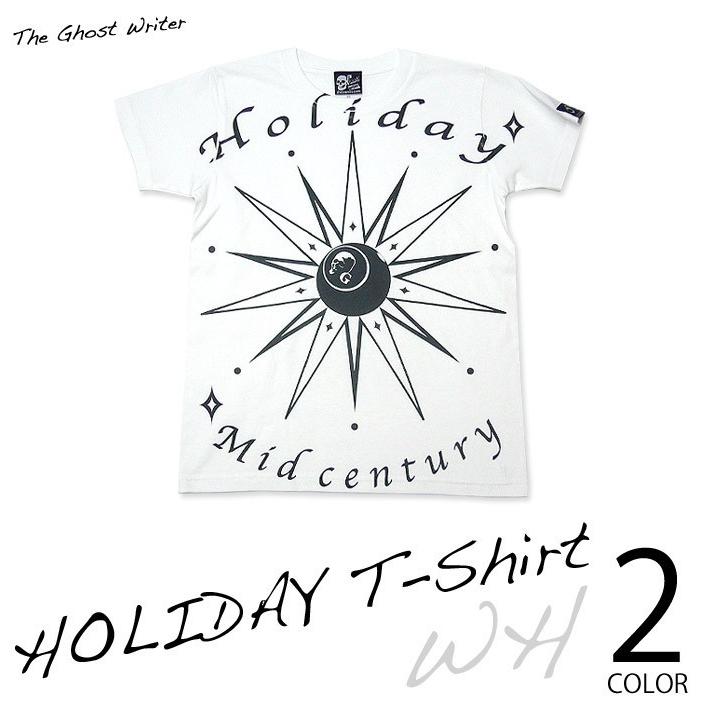 HOLIDAY (ホリデー) Tシャツ (ホワイト) -X- 半袖 白色 パンクロックTシャツ スカル 髑髏 グラフィックデザイン オリジナル | レディースセレクト