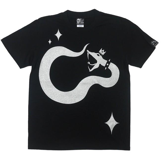 ロックTシャツ / ロイヤルスネイク Tシャツ (ブラック ) The Ghost Writer -X- 半袖 黒系 ヘビ へび 蛇柄 ライブ フェス ロックンロール ROCK’NROLL | メンズセレクト | 04