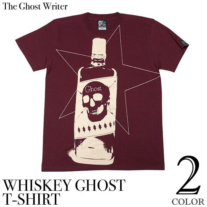 ロックTシャツ / Whiskey Ghost Tシャツ -G- ウイスキー スカル ドクロ アメカジ グラフィク デザイン 半袖 春夏秋服