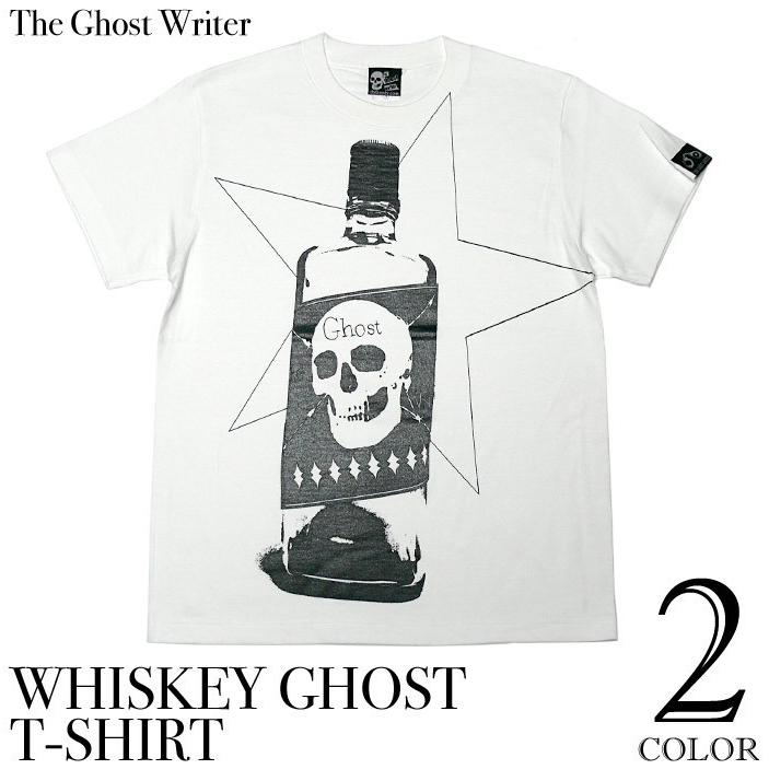 ロックTシャツ / Whiskey Ghost Tシャツ -G- ウイスキー スカル ドクロ アメカジ グラフィク デザイン 半袖 春夏秋服