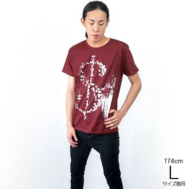 メンズセレクト HIKARI ライトTシャツ (バーガンディー) -X- 半袖 