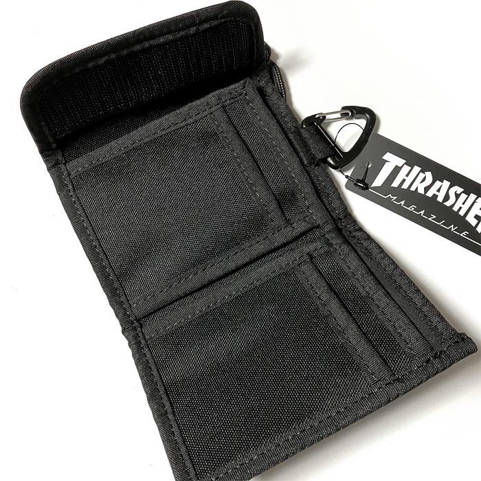 バイフォールドウォレット (ブラック) - THRASHER スラッシャー -X- 黒地 Bifold 二つ折り財布 サイフ 雑誌 マガジン スケーター スケートボード ストリート | THRASHER | 03