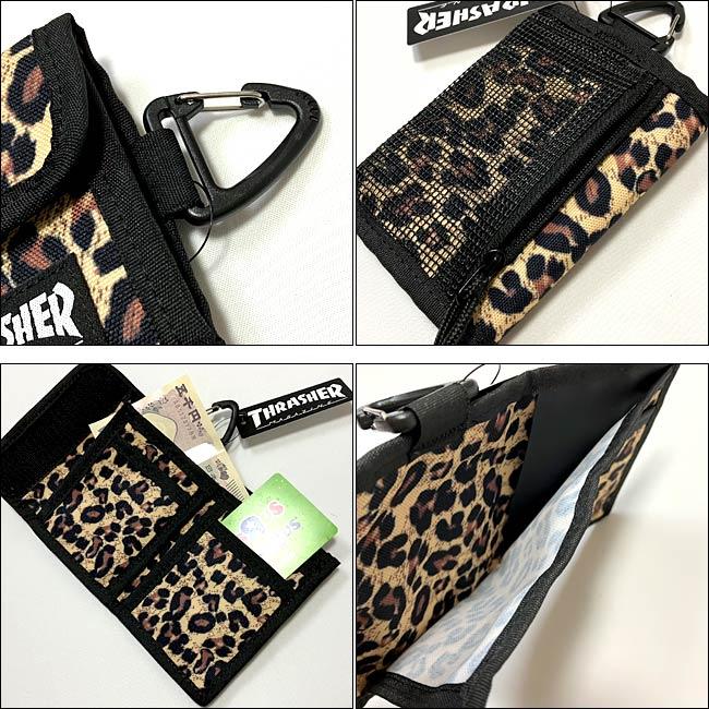 バイフォールドウォレット (レパード柄) - THRASHER スラッシャー -X- Bifold 二つ折り財布 サイフ レオパード ヒョウ柄 スケーター スケートボード ストリート | THRASHER | 05