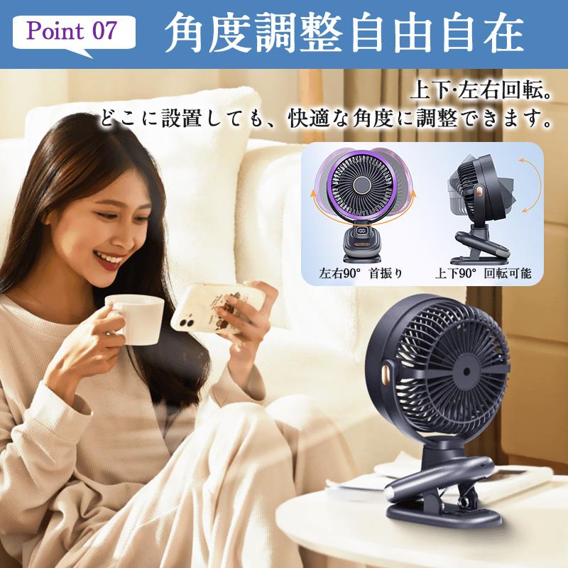 快適にサポート／【〜26日│5％OFFクーポン】扇風機 クリップ 卓上