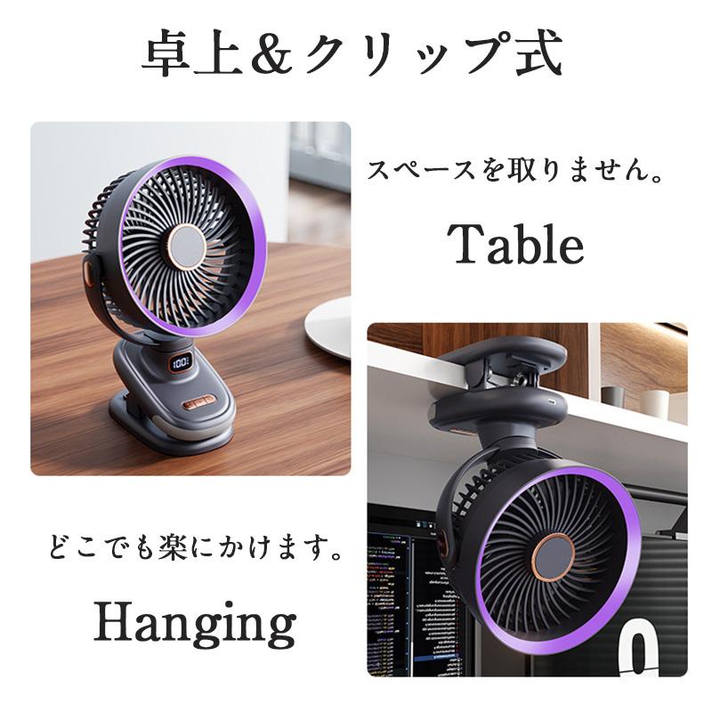 卓上扇風機 クリップ式 ブラック ピンクゴールド 快適にサポート／【〜26日│5％OFFクーポン】扇風機 クリップ 卓上