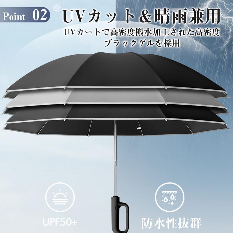 【20日迄！時間限定2%OFF】折りたたみ傘 メンズ レディース 日傘 雨傘 晴雨兼用 男女兼用 折り畳み傘 傘 逆折り ワンタッチ 自動開閉 ケース 梅雨対策 UVカット｜bambino2023｜11