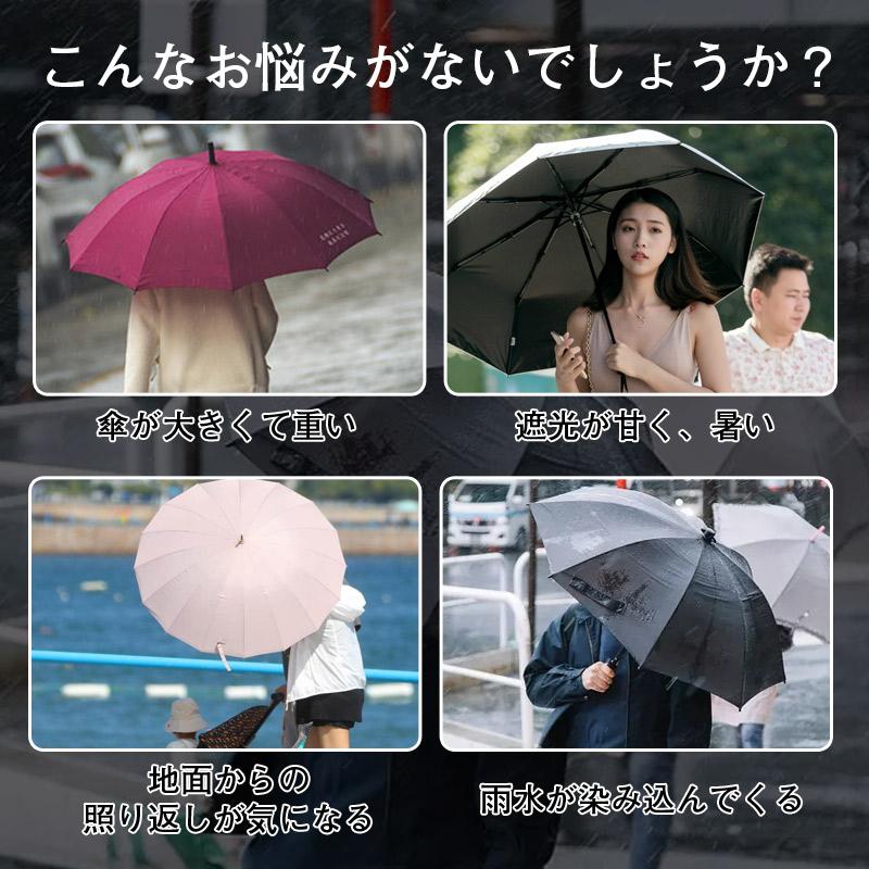 突然の雨や日差しに／超軽量 ミニ 日傘 折り畳み傘 6本骨 完全遮光 遮