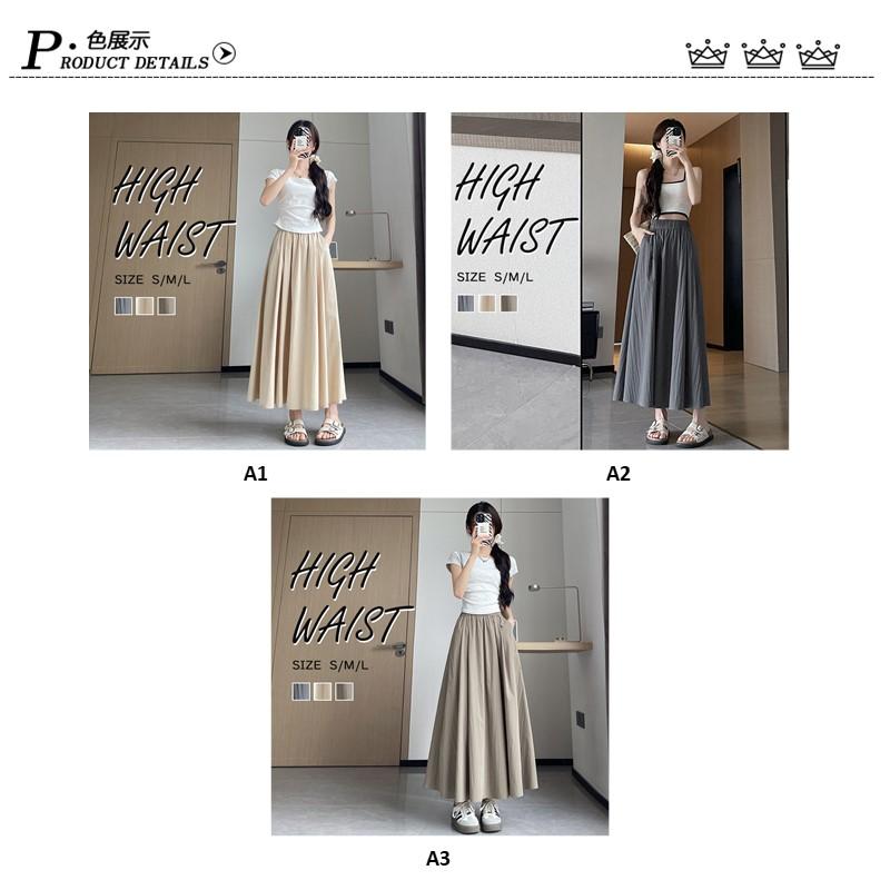 オブリ　ポケットAラインスカート　サイズ2 レディース スカート ロング Aライン ウエストゴム ポケット付き