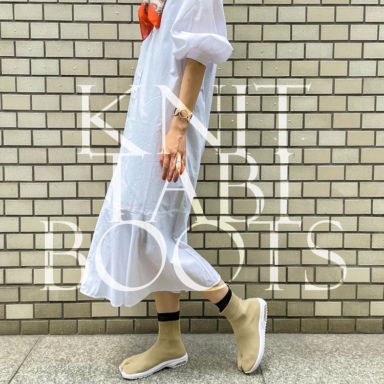 丸五足袋シューズ【Knit Tabi Boots】ショートブーツのような 丸五足袋シューズ【Knit Tabi Boots】ショートブーツのような