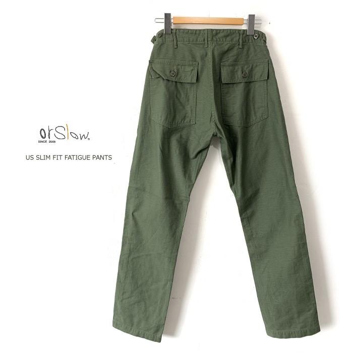 新品 orslow オアスロウ SLIM FIT FATIGUE PANTS orSlow Slim Fit Fatigue Pants - Green