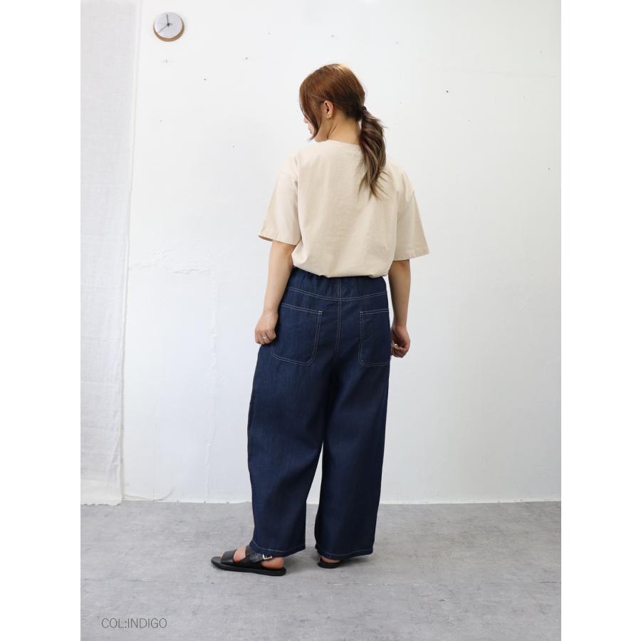 【春夏アイテム 30％オフセール】【再入荷｜HEAVENLY （ヘブンリー）コットン リネン 4.5OZ デニム ワイド パンツ |  | 03
